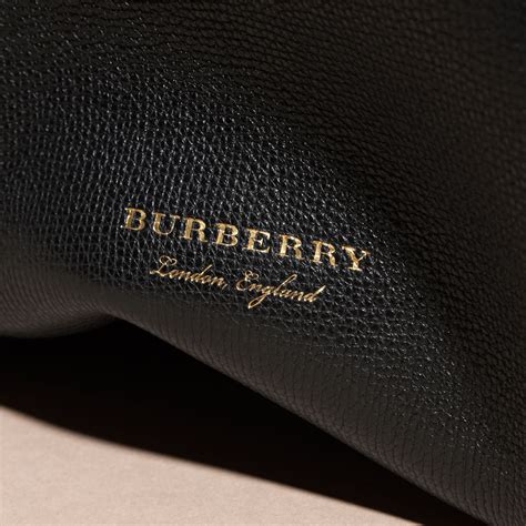 the medium banner in leather and house check burberry|Burberry banner house check leather.